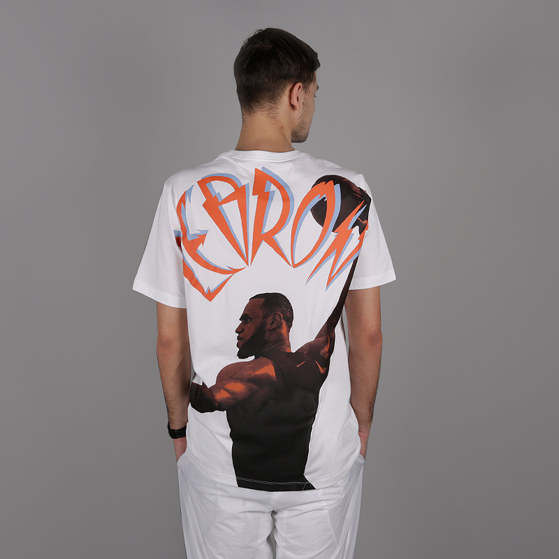 мужская белая футболка Nike Dri-FIT LeBron AJ9493-100 - цена, описание, фото 3